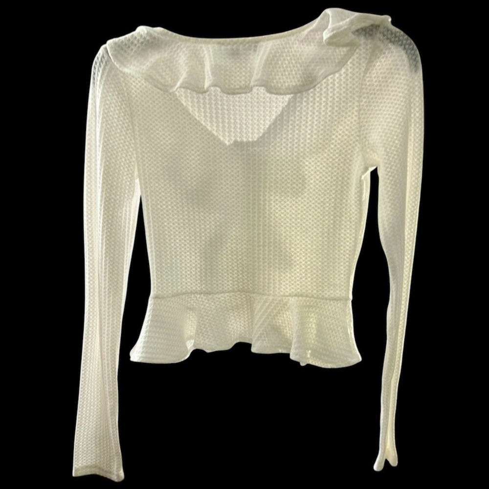 OHS Ruffle Button-Down Top - Picture 2 of 10